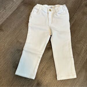 Janie and Jack White Cropped Jeans